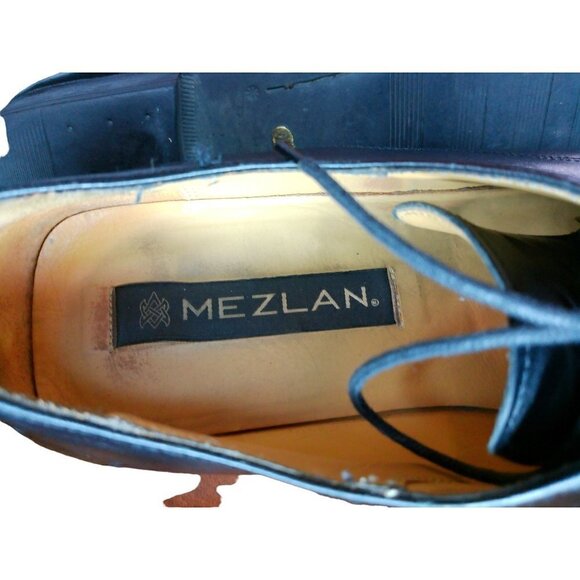 Mezlan Picardie Men's Leather Black Lace-up Handmade in Spain size 8.5 shoes - Picture 13 of 16